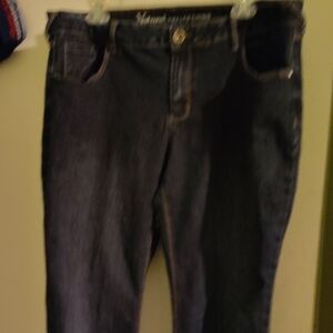 Dark Blue Skinny Jeans with Sleek Finish